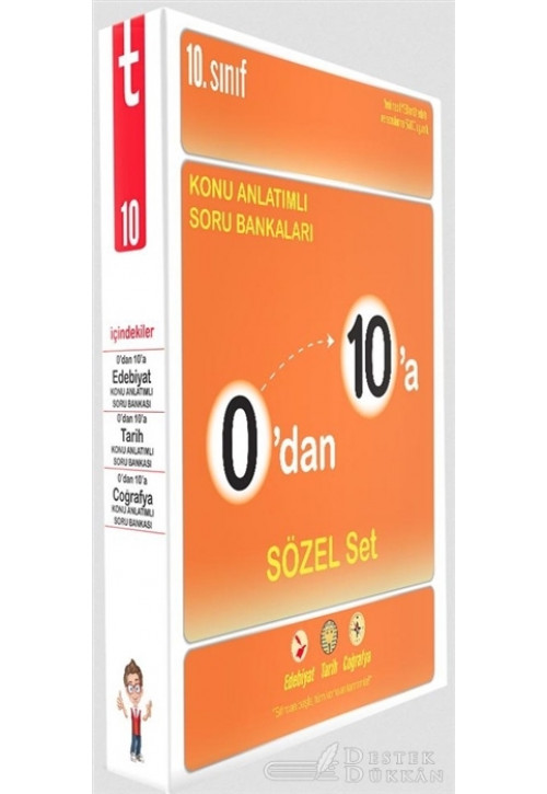 10. Sınıf 0'dan 10'a Konu Anlatımlı Soru Bankaları Sözel Set