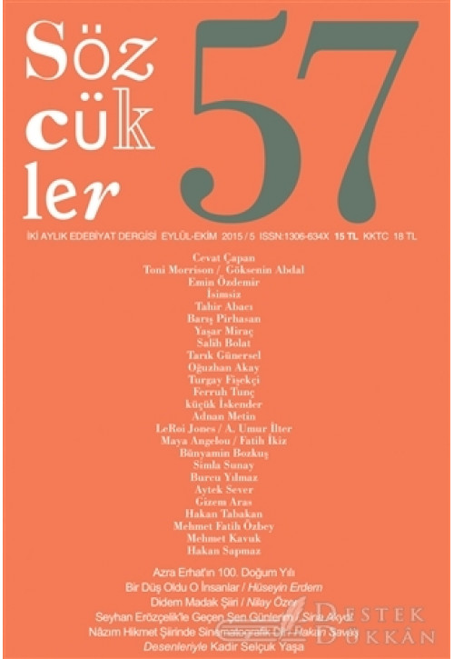 Sözcükler Dergisi Sayı : 57 (eylül-ekim 2015)