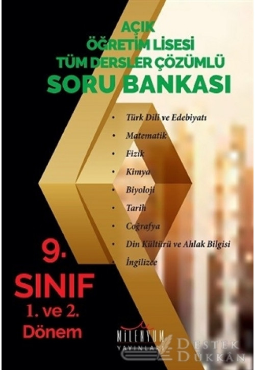Açıköğretim Lisesi 9. Sınıf Tüm Dersler Çözümlü Soru Bankası