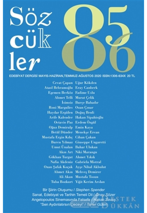 Sözcükler Dergisi 85-86. Sayı Mayıs Haziran - Temmuz Ağustos 2020