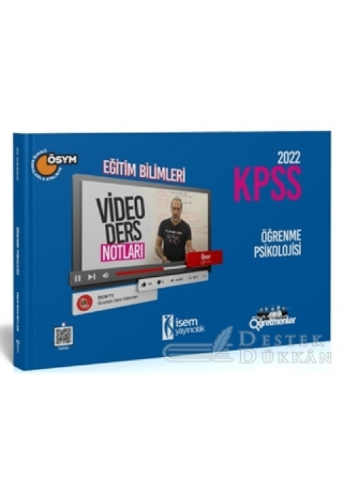 2022 KPSS Eğitim Bilimleri Öğrenme Psikolojisi Video Ders Notu