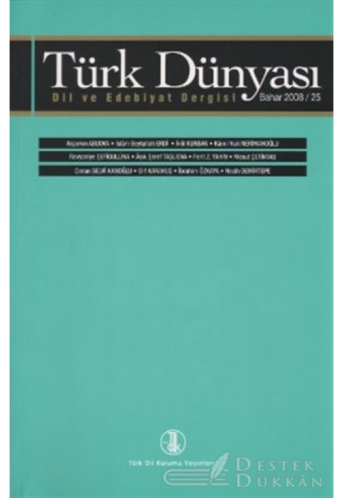 Türk Dünyası Dil ve Edebiyat Dergisi Sayı: 25