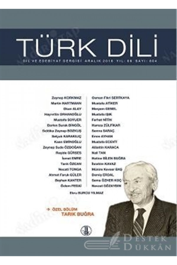 Türk Dili Dergisi Aralık 2018 Yıl: 68 Sayı: 804