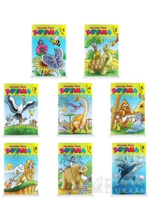 Hayvanlar Alemi Boyama (8 Kitap Takım)