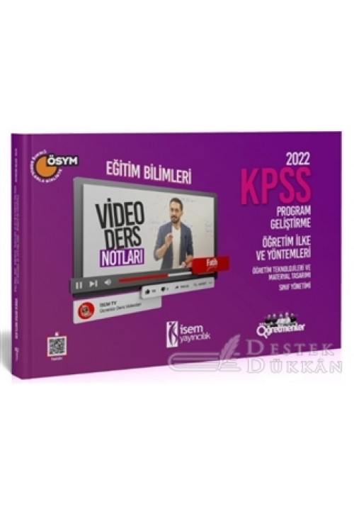 2022 KPSS Eğitim Bilimleri Program Geliştirme - Öğretim İlke ve Yöntemleri Video Ders Notu