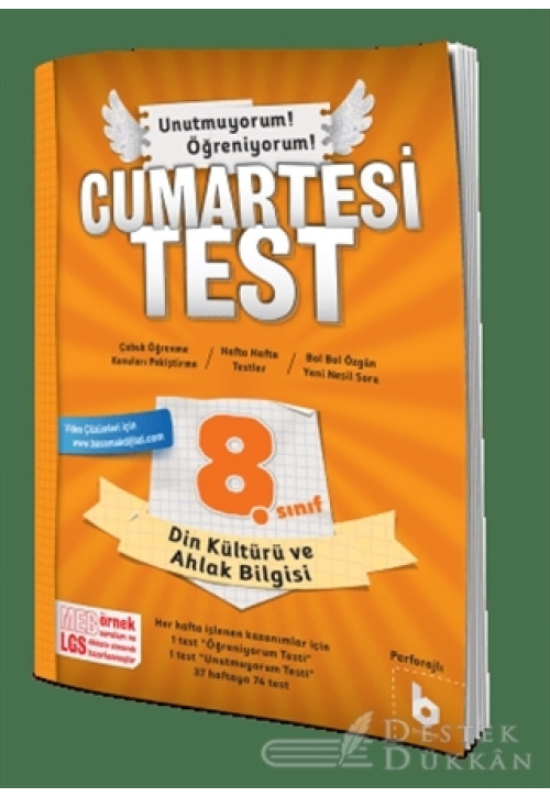 8. Sınıf Cumartesi Test Din Kültürü ve Ahlak Bilgisi