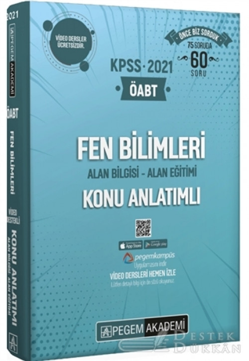 2021 KPSS ÖABT Fen Bilimleri Video Destekli Konu Anlatımlı Modüler Set (4 Kitap Takım)