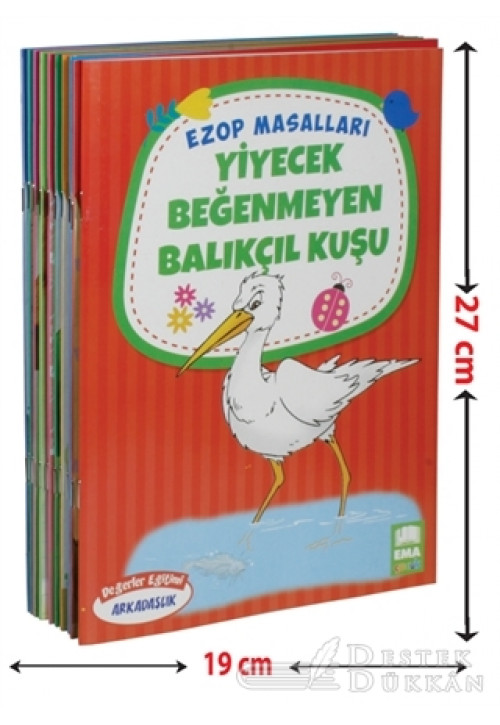 Ezop Masalları Seti (10 Kitap - Büyük Boy)