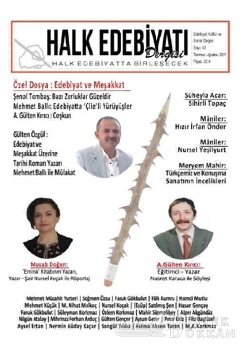 Halk Edebiyatı Dergisi Sayı: 43 Temmuz-ağustos 2021