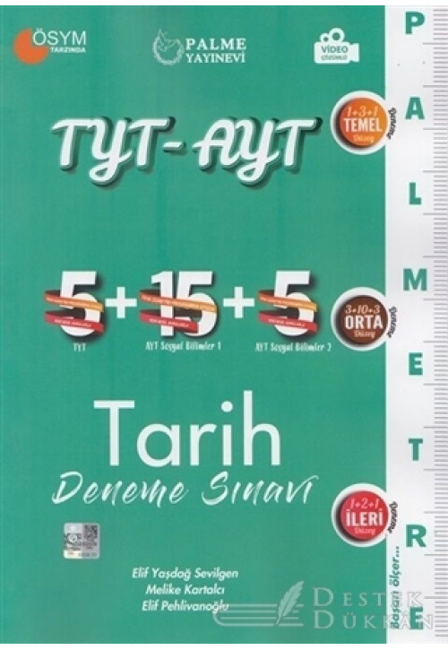 TYT - AYT 25 Tarih Deneme Sınavı (palmetre Serisi)