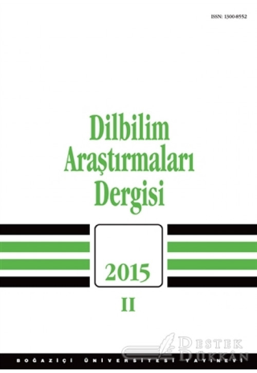 Dilbilim Araştırmaları Dergisi : 2015 / 2