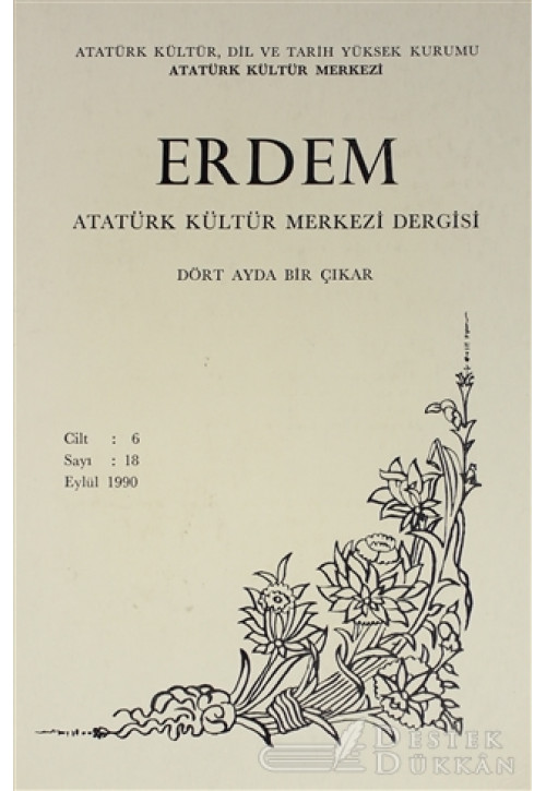 Erdem Atatürk Kültür Merkezi Dergisi Sayı : 19 Eylül 1990 (cilt 18)