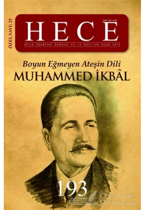 Hece Aylık Edebiyat Dergisi Muhammed İkbal Özel Sayısı: 25 - 193 (ciltli)