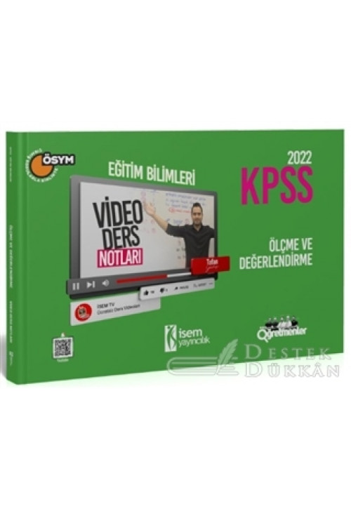2022 KPSS Eğitim Bilimleri Video Ölçme ve Değerlendirme Video Ders Notu