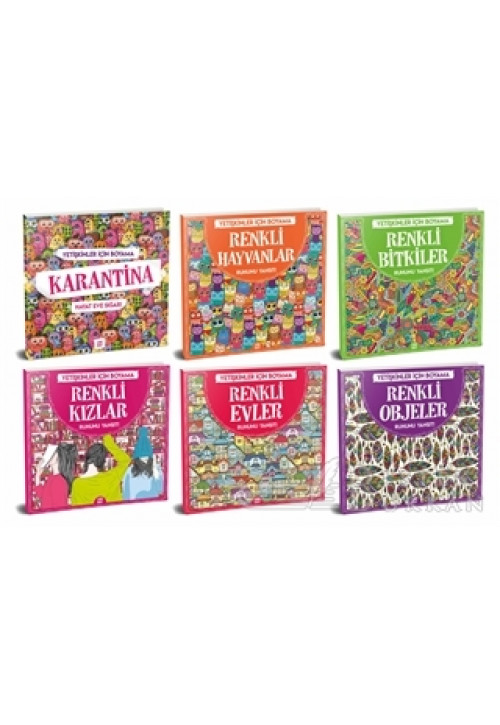 Yetişkinler İçin Boyama Seti (6 Kitap Takım)