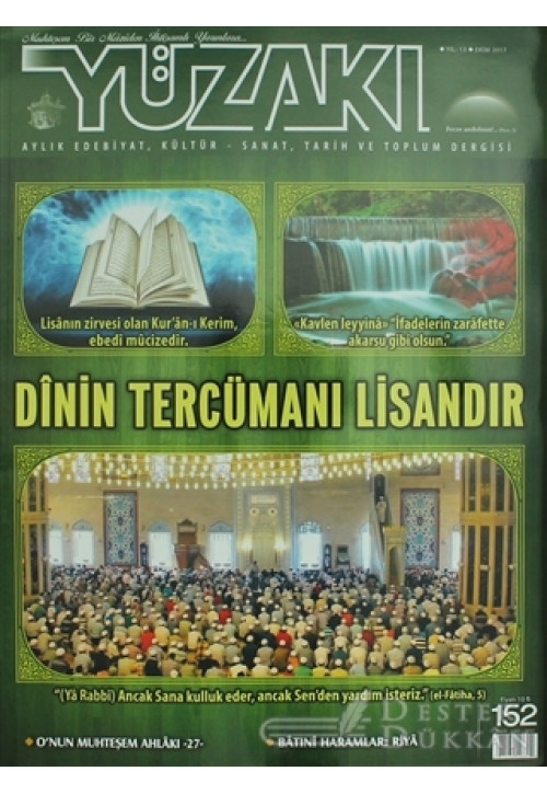 Yüzakı Aylık Edebiyat Kültür Sanat Tarih ve Toplum Dergisi Sayı: 152 Ekim 2017