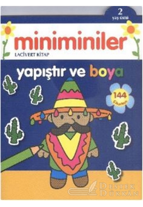 Miniminiler : Lacivert Kitap Yapıştır ve Boya